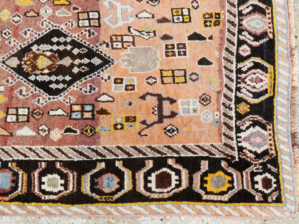 Vintage Persian Gabbeh Rug, No.27142 - Gsblank