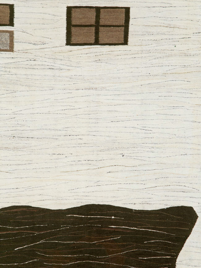 Modern Turkish Flatweave Kilim Room Size Carpet, No.27164 - Gsblank