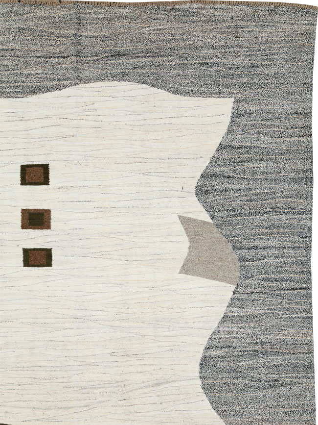 Modern Turkish Flatweave Kilim Room Size Carpet, No.27164 - Gsblank