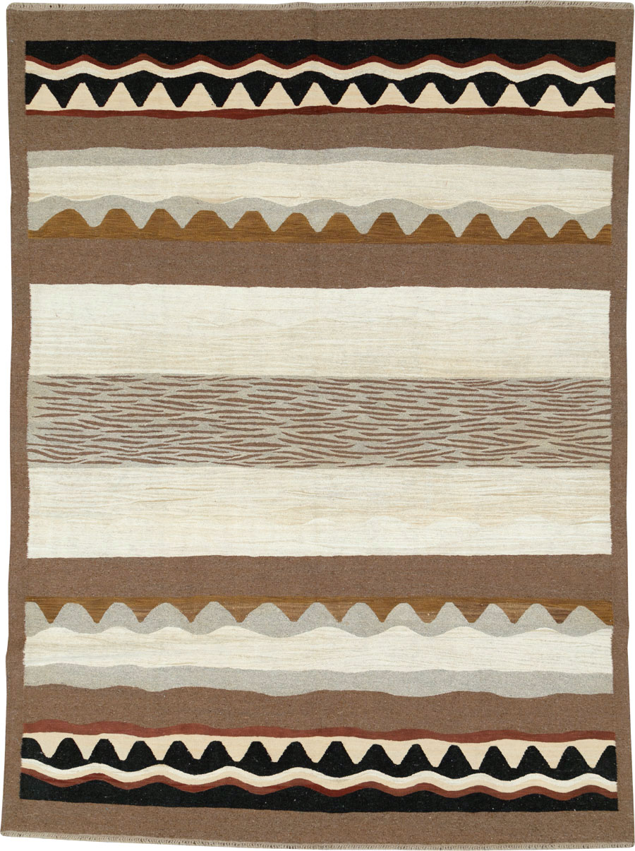 Modern Turkish Flatweave, No.27166 - Gsblank