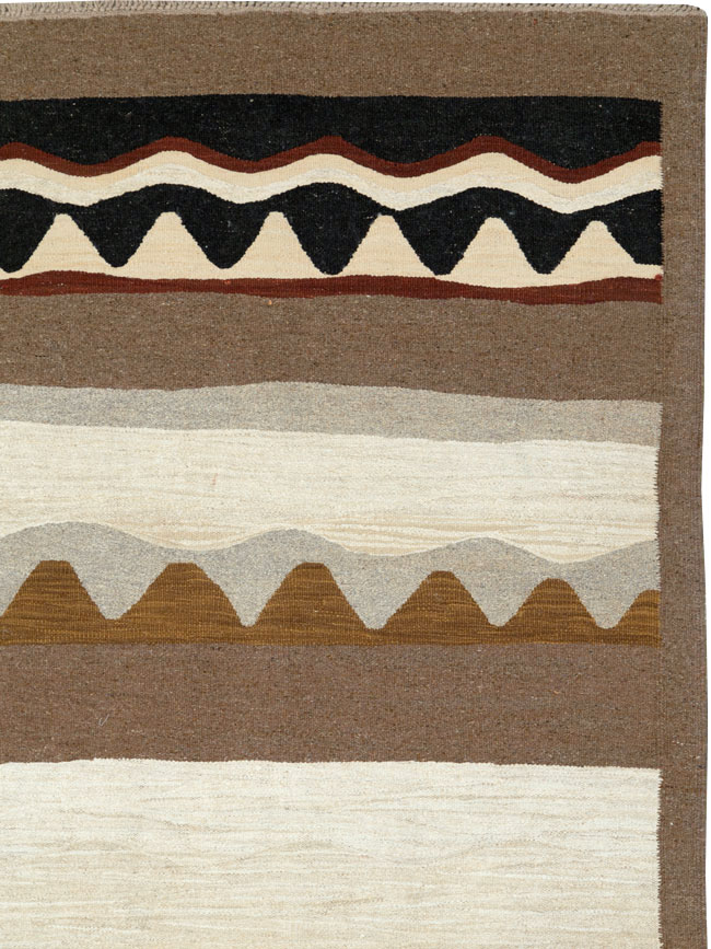 Modern Turkish Flatweave, No.27166 - Gsblank