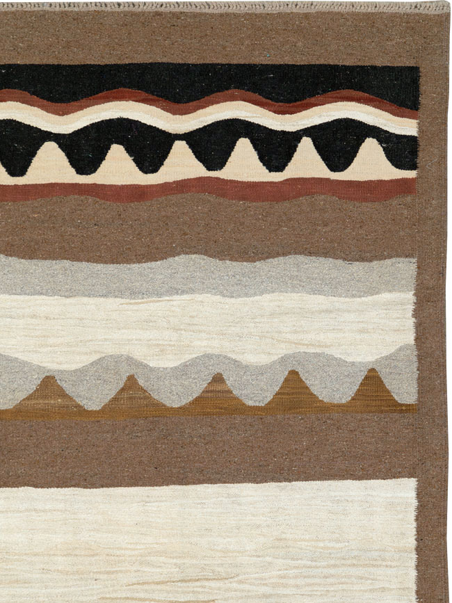 Modern Turkish Flatweave, No.27166 - Gsblank