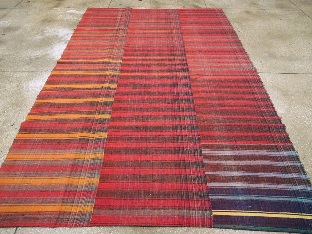 Vintage Turkish Flatweave Kilim Accent Rug, No.27177 - Gsblank
