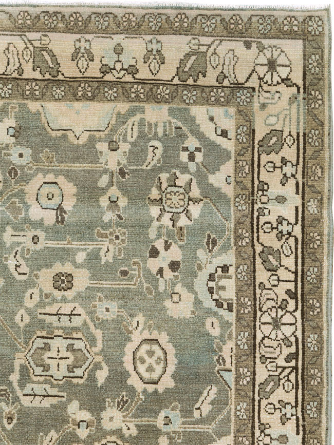 Vintage Persian Malayer Accent Rug, No.27189 - Gsblank