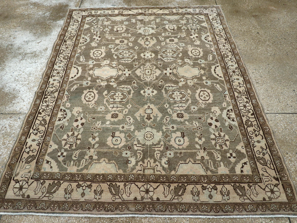 Vintage Persian Malayer Accent Rug, No.27189 - Gsblank