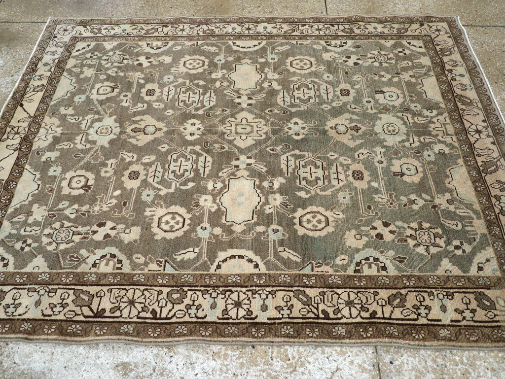 Vintage Persian Malayer Accent Rug, No.27189 - Gsblank