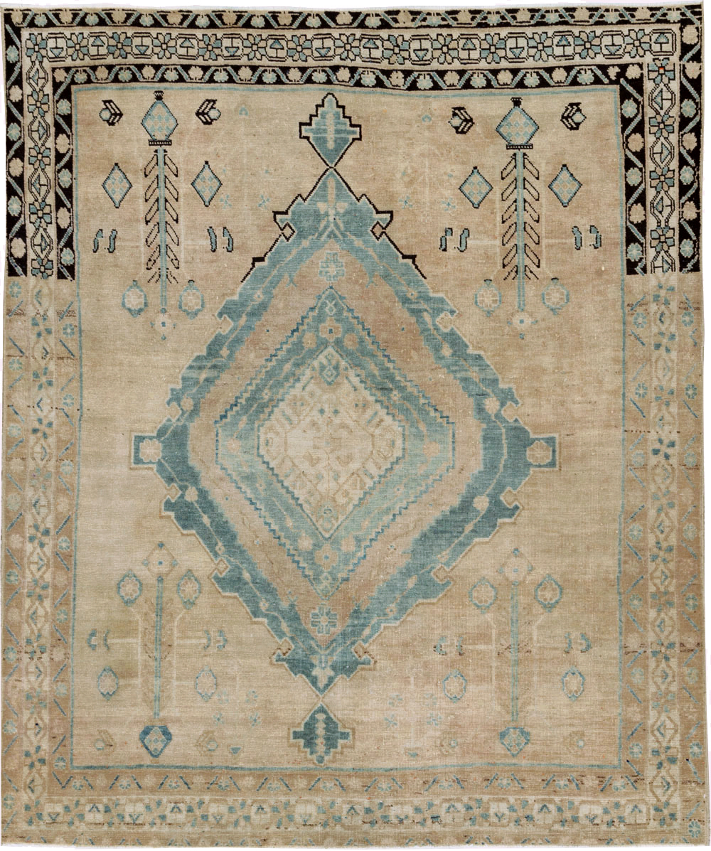 Vintage Persian Afshar Accent Rug, No.27192 - Gsblank