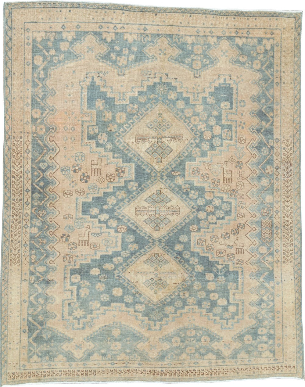 Vintage Persian Afshar Accent Rug, No.27194 - Gsblank