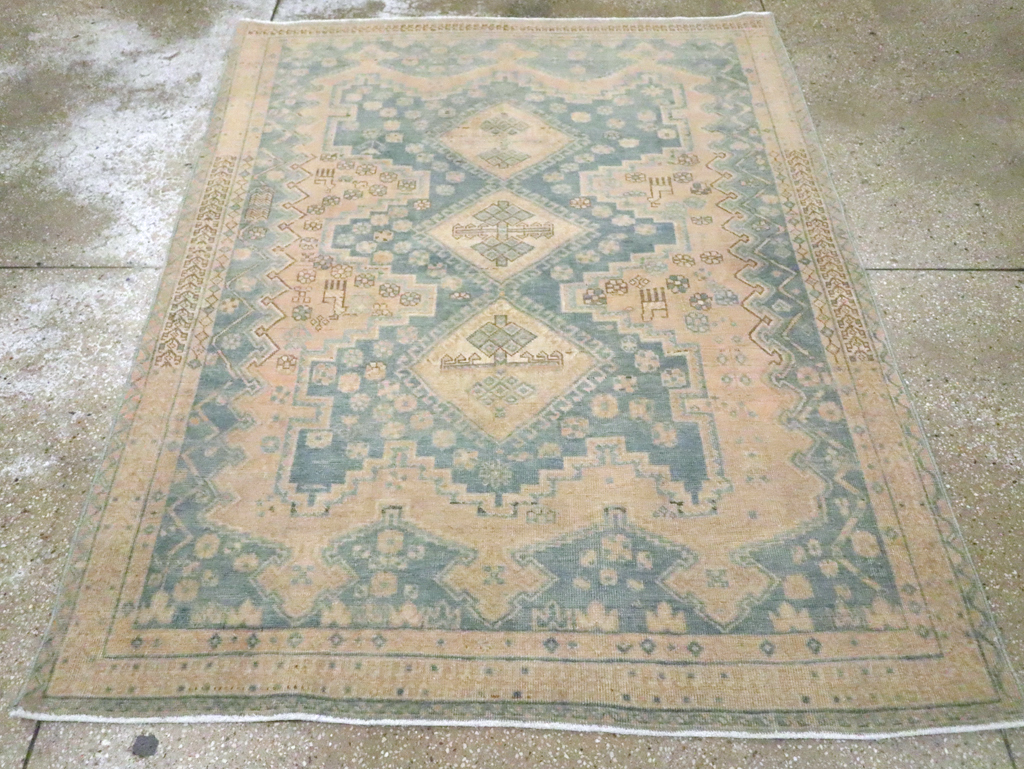 Vintage Persian Afshar Accent Rug, No.27194 - Gsblank