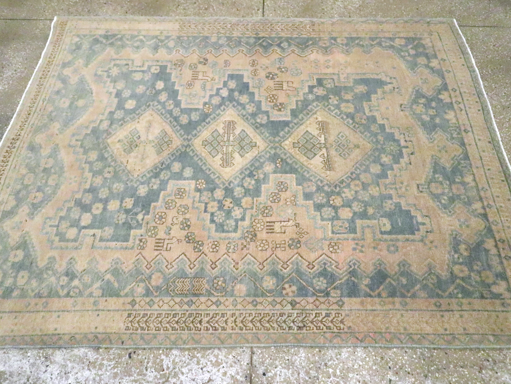 Vintage Persian Afshar Accent Rug, No.27194 - Gsblank