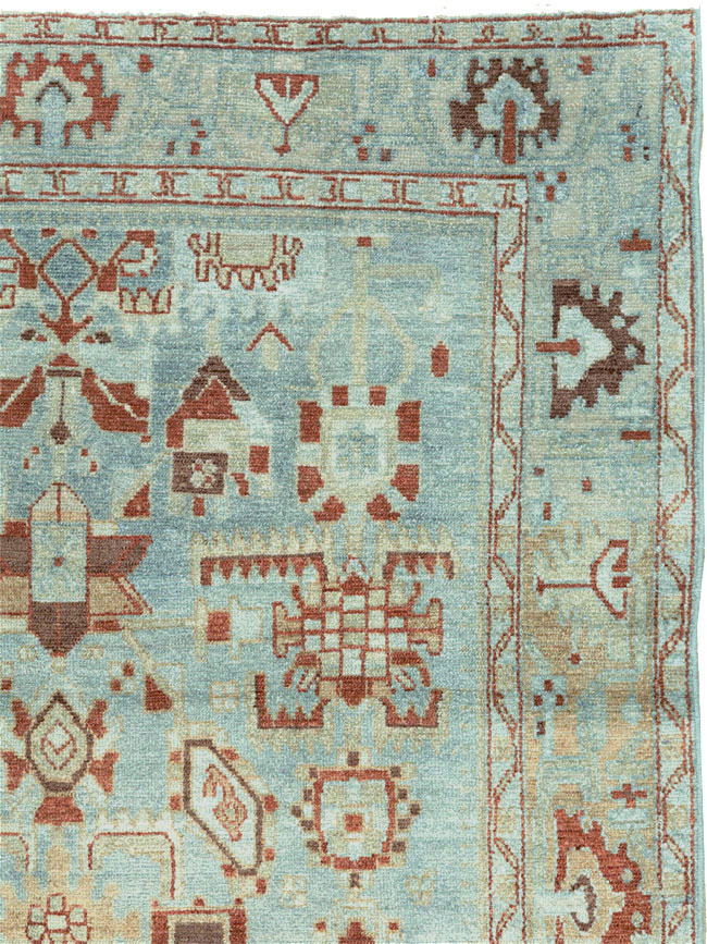 Vintage Persian Malayer Accent Rug, No.27201 - Gsblank