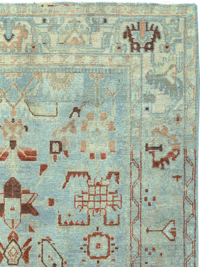 Vintage Persian Malayer Accent Rug, No.27201 - Gsblank