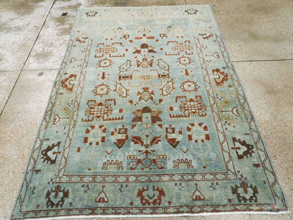 Vintage Persian Malayer Accent Rug, No.27201 - Gsblank
