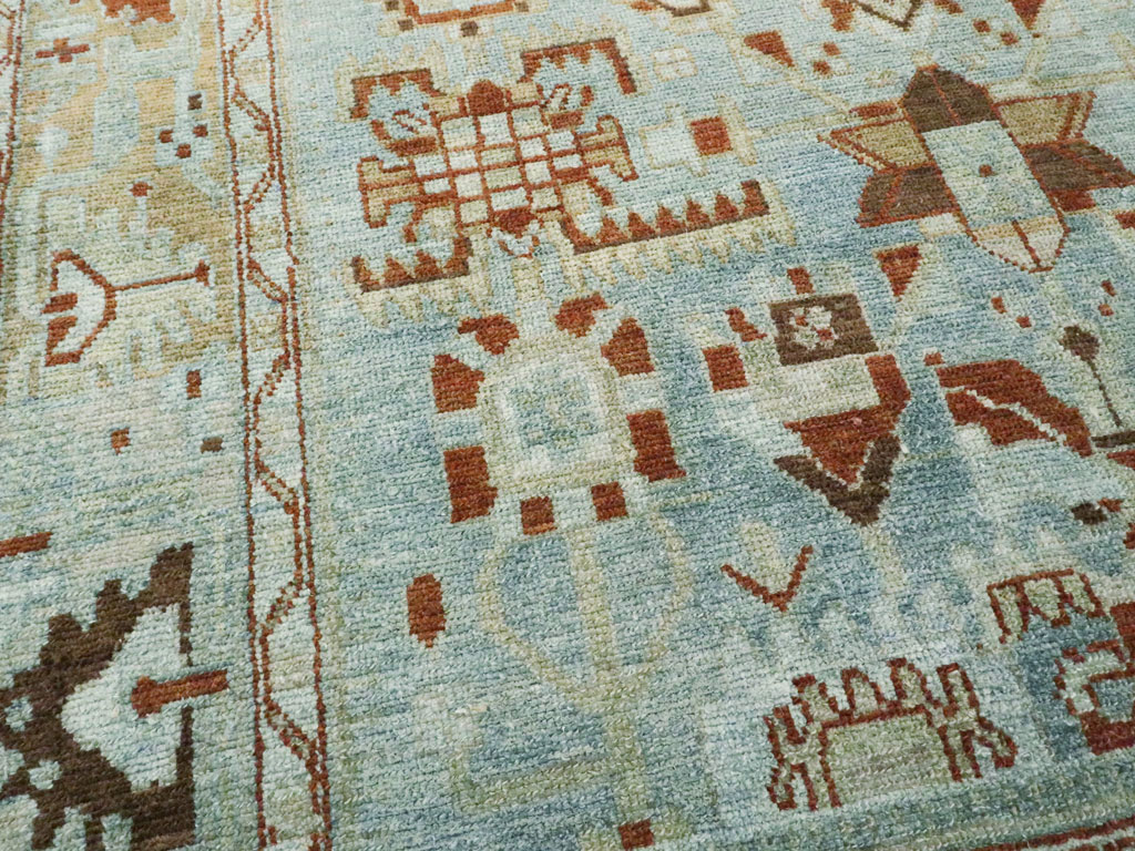 Vintage Persian Malayer Accent Rug, No.27201 - Gsblank