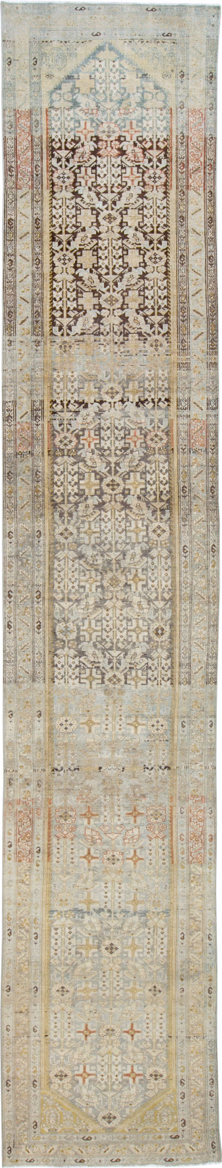 Antique Persian Malayer Long Runner, No.27202 - Gsblank