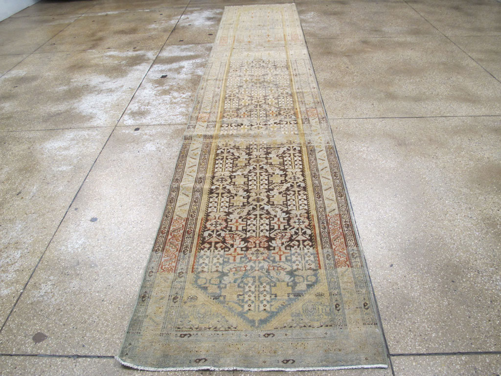 Antique Persian Malayer Long Runner, No.27202 - Gsblank