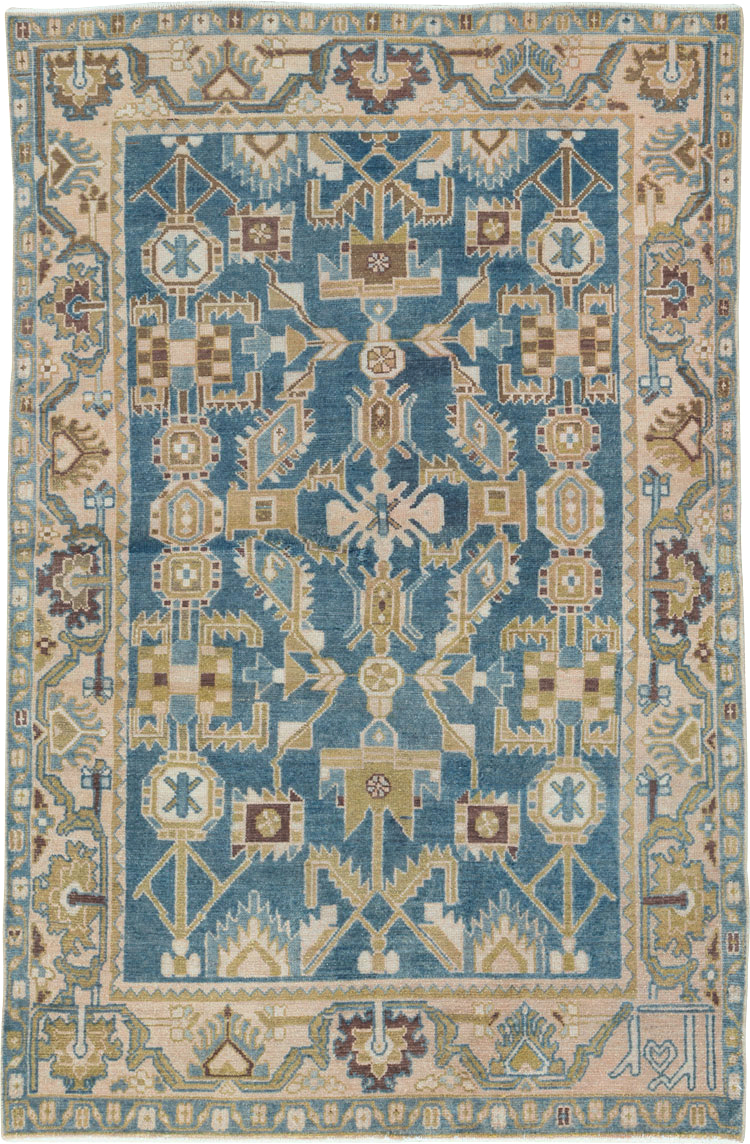 Vintage Persian Malayer Accent Rug, No.27208 - Gsblank