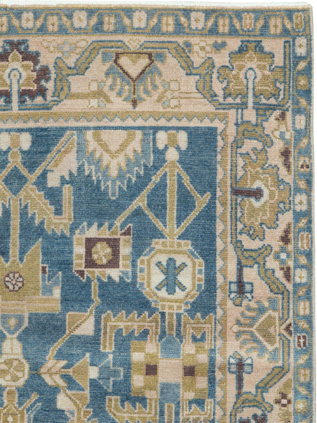 Vintage Persian Malayer Accent Rug, No.27208 - Gsblank