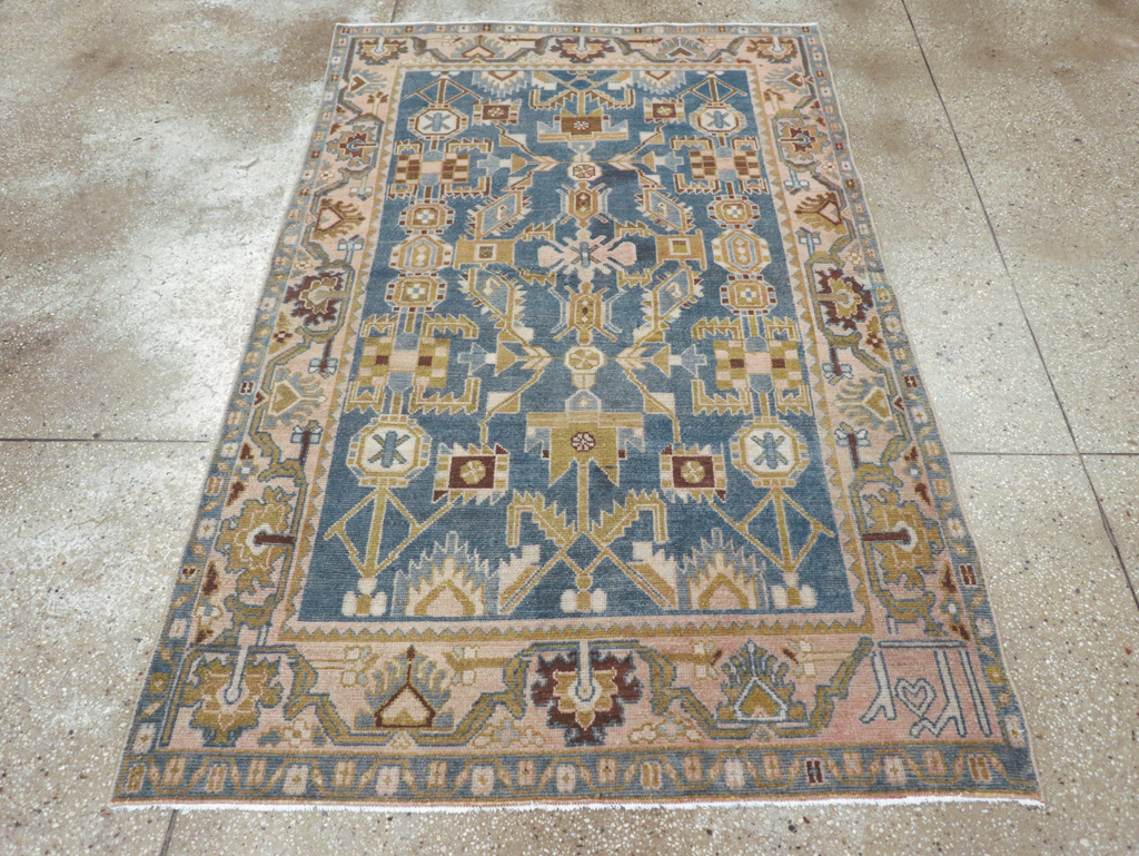 Vintage Persian Malayer Accent Rug, No.27208 - Gsblank