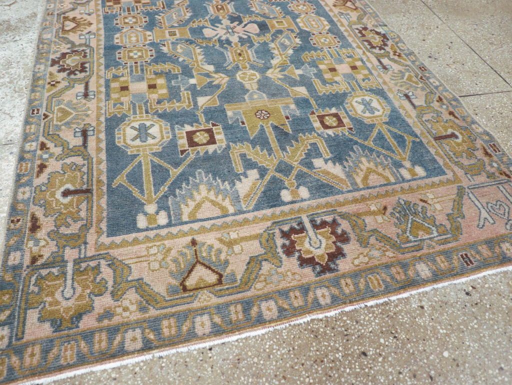 Vintage Persian Malayer Accent Rug, No.27208 - Gsblank