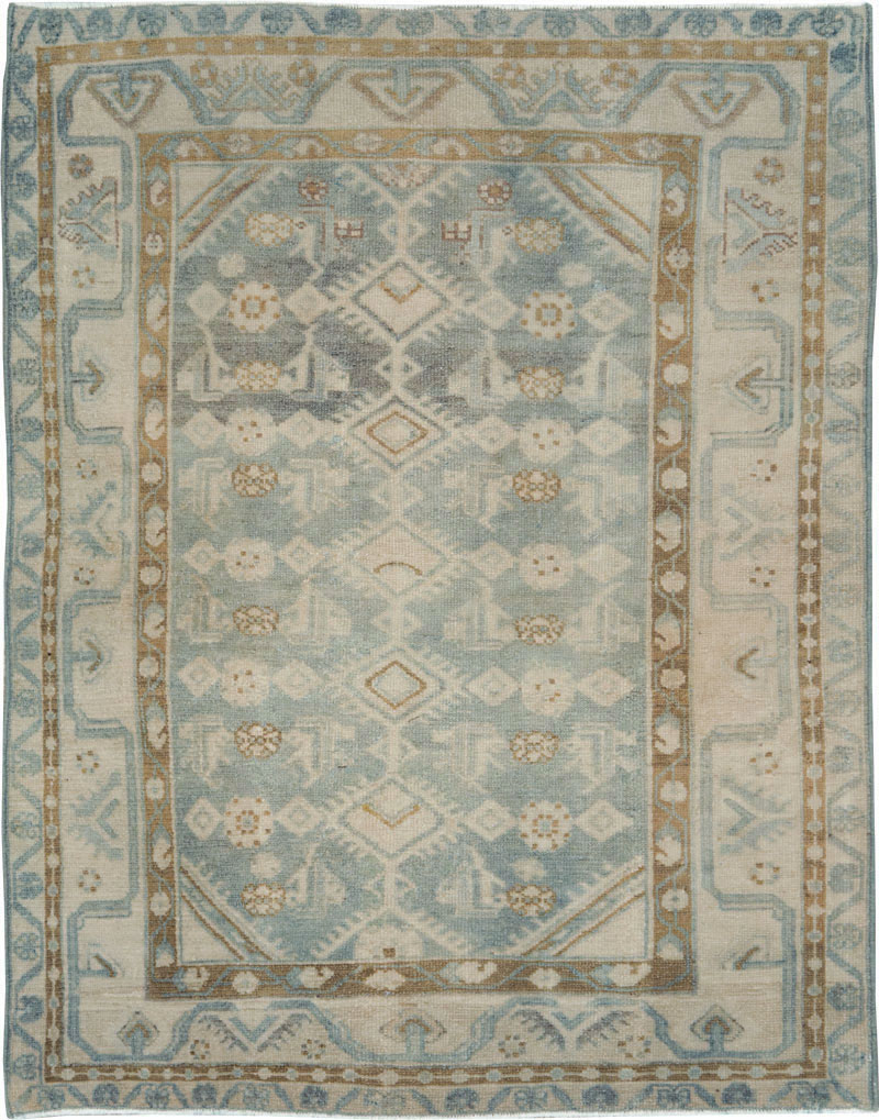 Vintage Persian Malayer Throw Rug, No.27221 - Gsblank
