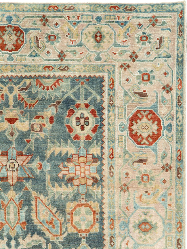 Vintage Persian Malayer Accent Rug, No.27222 - Gsblank