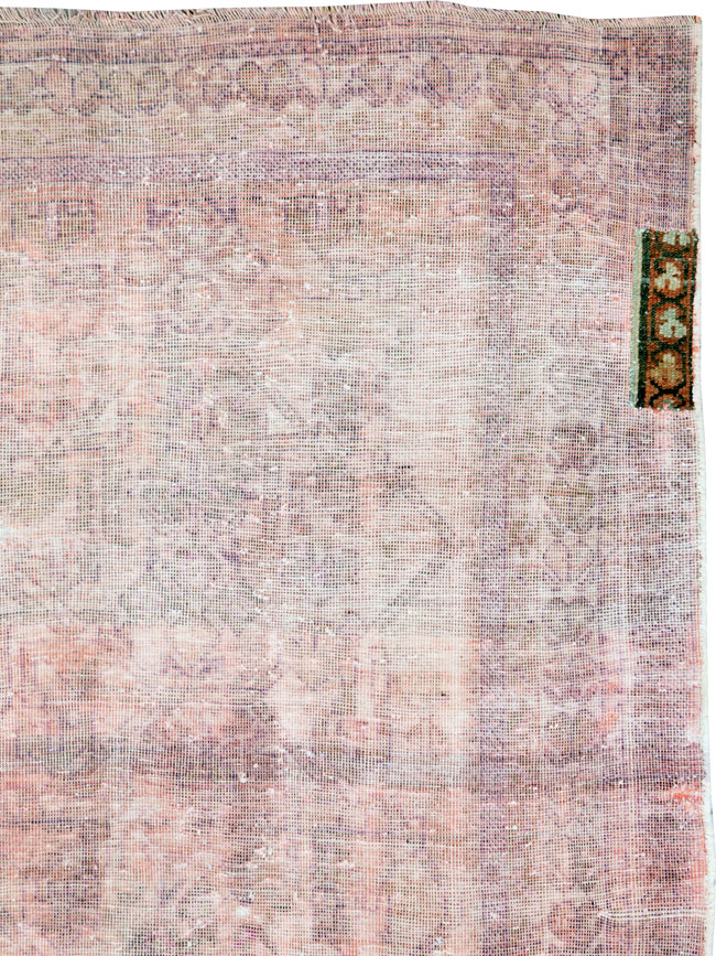 Vintage Persian Afshar Distressed Rug, No.27237 - Gsblank