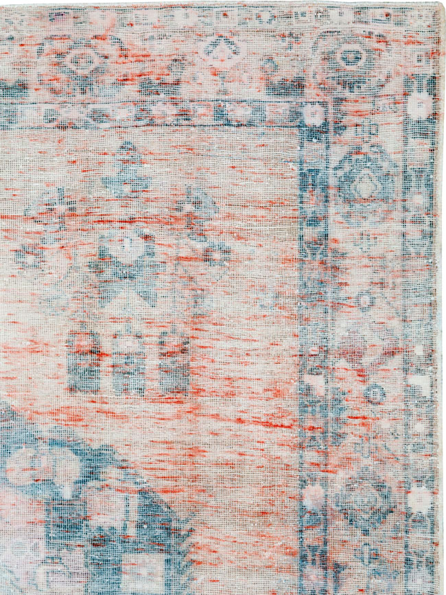 Vintage Persian Afshar Distressed Rug, No.27243 - Gsblank