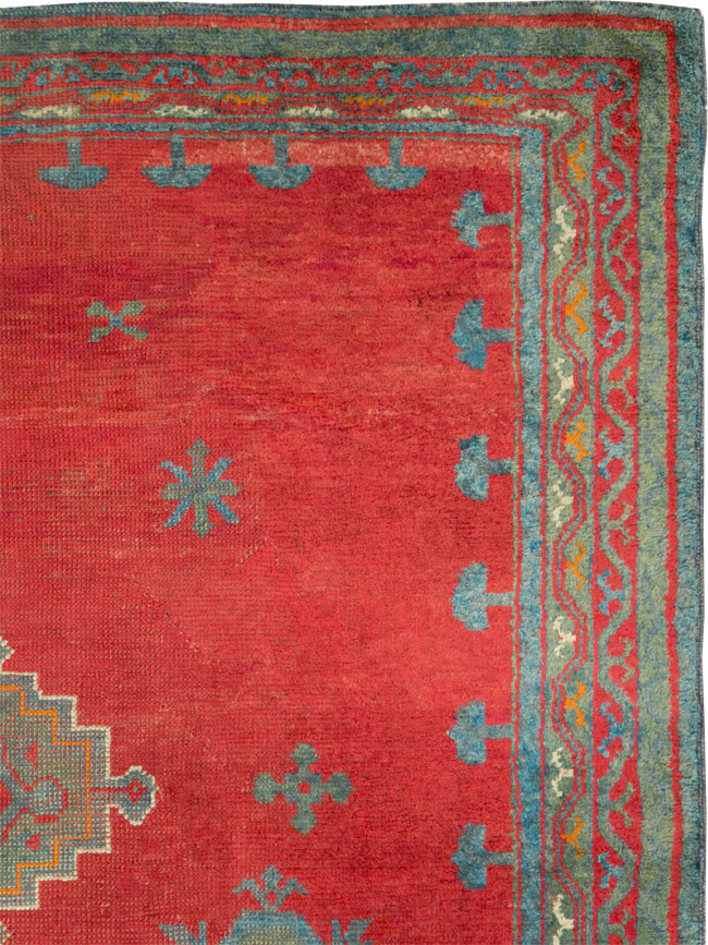 Antique Oushak Gallery Carpet, No.27244 - Gsblank