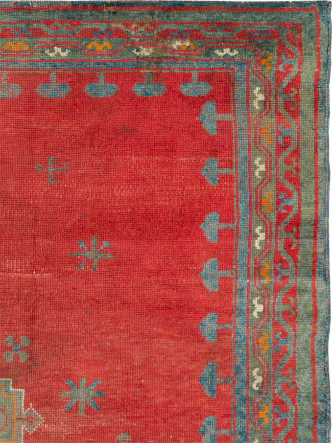 Antique Oushak Gallery Carpet, No.27244 - Gsblank