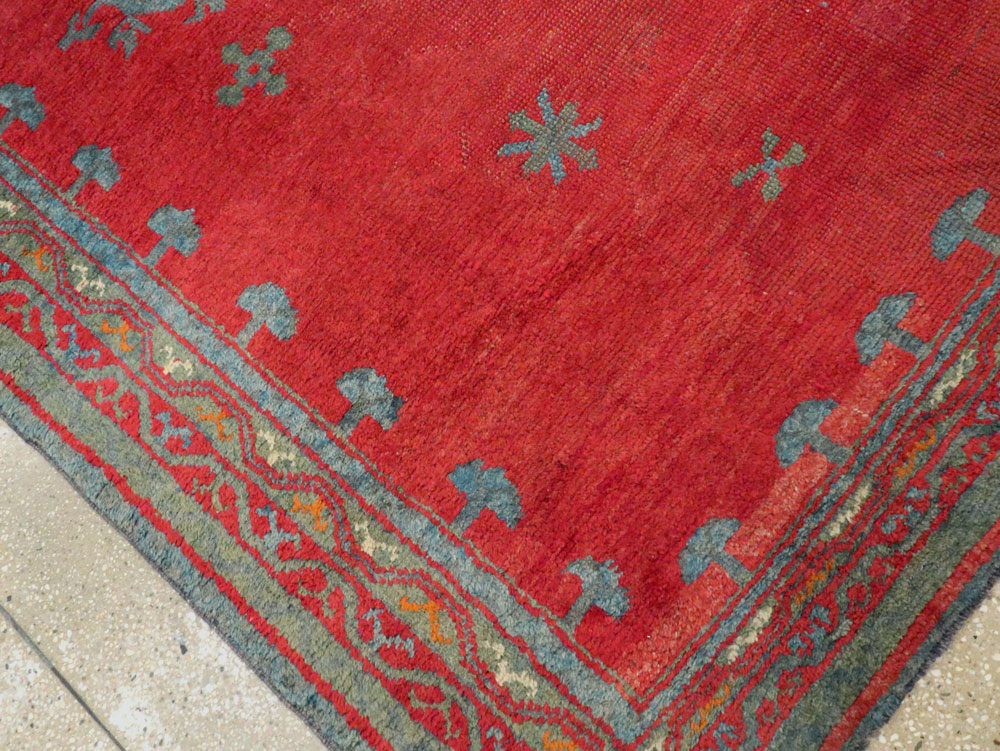 Antique Oushak Gallery Carpet, No.27244 - Gsblank