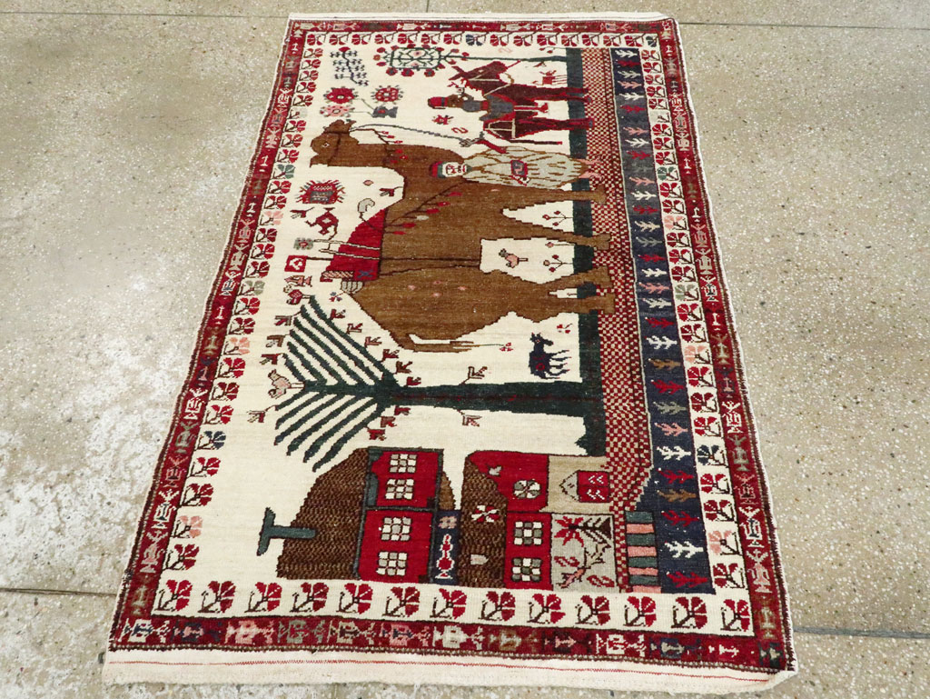 Vintage Anatolian Pictorial Rug, No.27250 - Gsblank