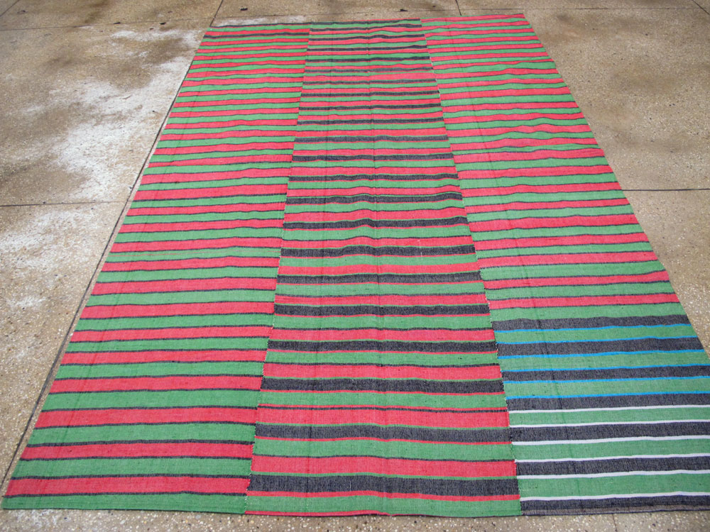 Vintage Turkish Flatweave Kilim Accent Rug, No.27266 - Gsblank
