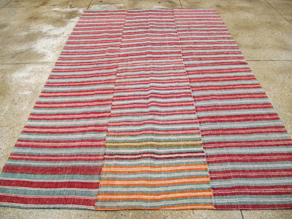 Vintage Turkish Flatweave Kilim Accent Rug, No.27267 - Gsblank