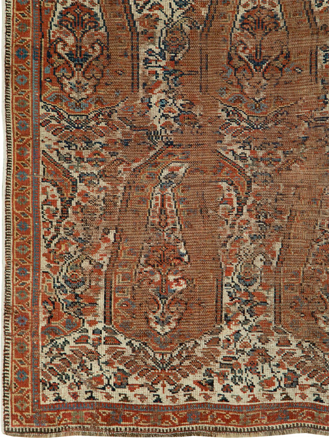Distressed Antique Persian Afshar Accent Rug, No.27285 - Gsblank