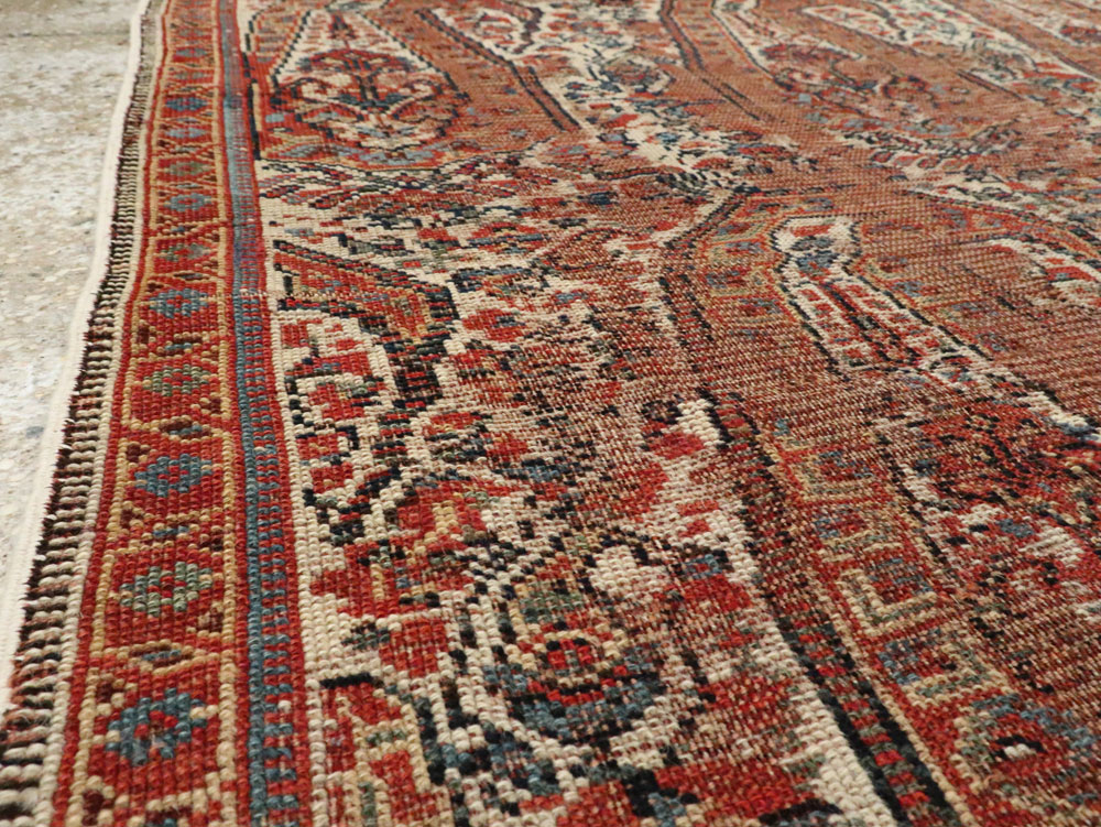 Distressed Antique Persian Afshar Accent Rug, No.27285 - Gsblank