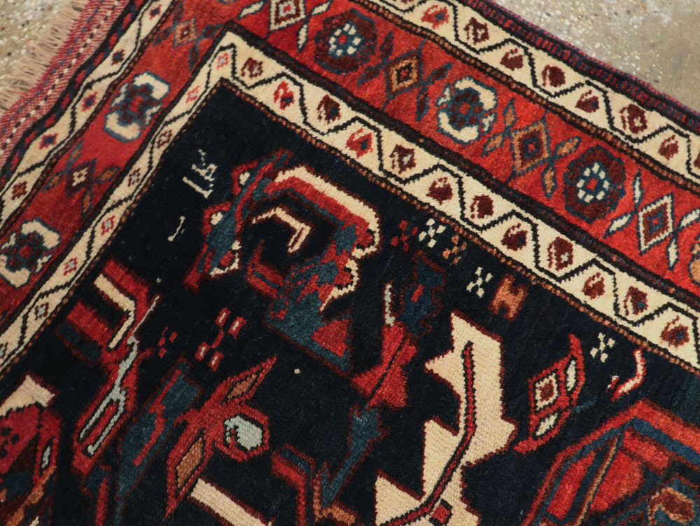 Antique Persian Kurd Pictorial Gallery Rug, No.27293 - Gsblank