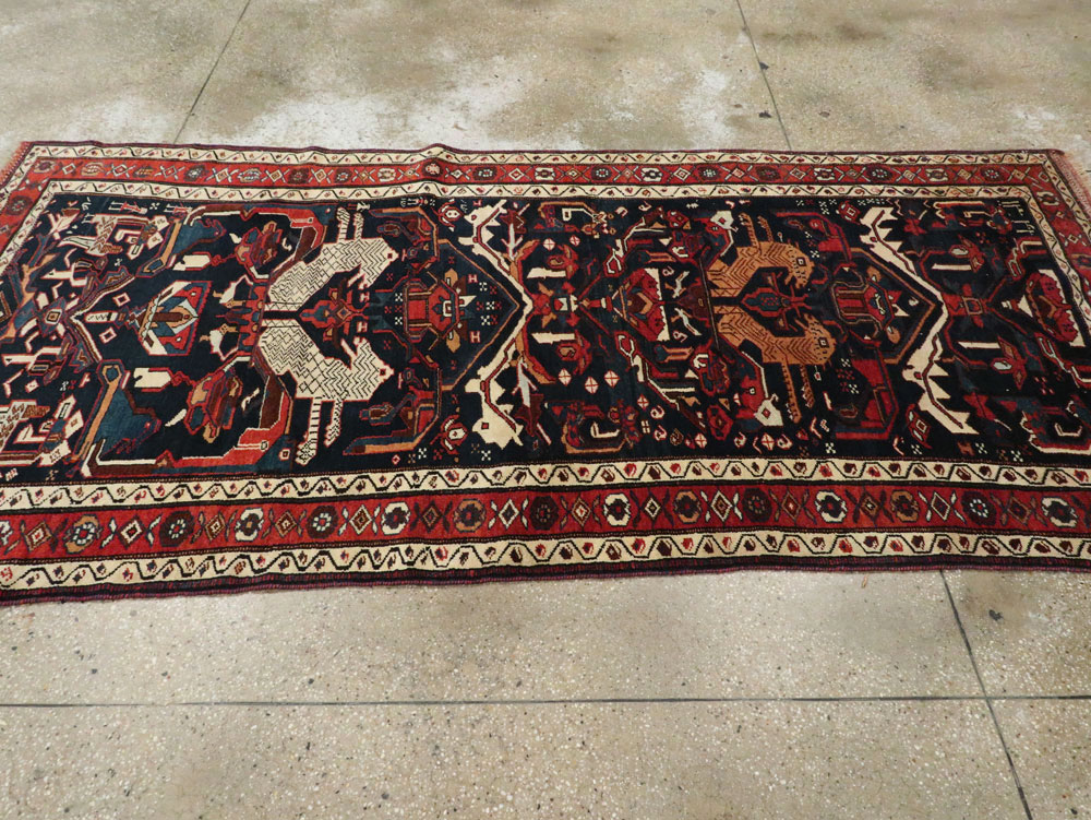 Antique Persian Kurd Pictorial Gallery Rug, No.27293 - Gsblank