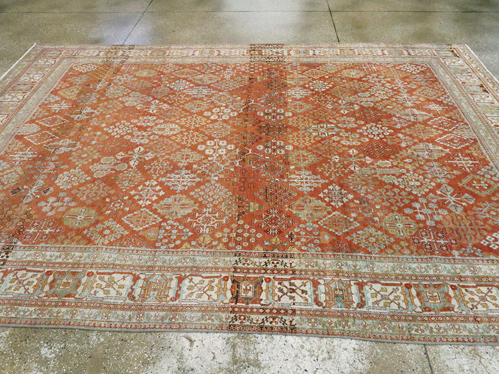 Vintage Persian Joshegan Rug, No.27297 - Gsblank