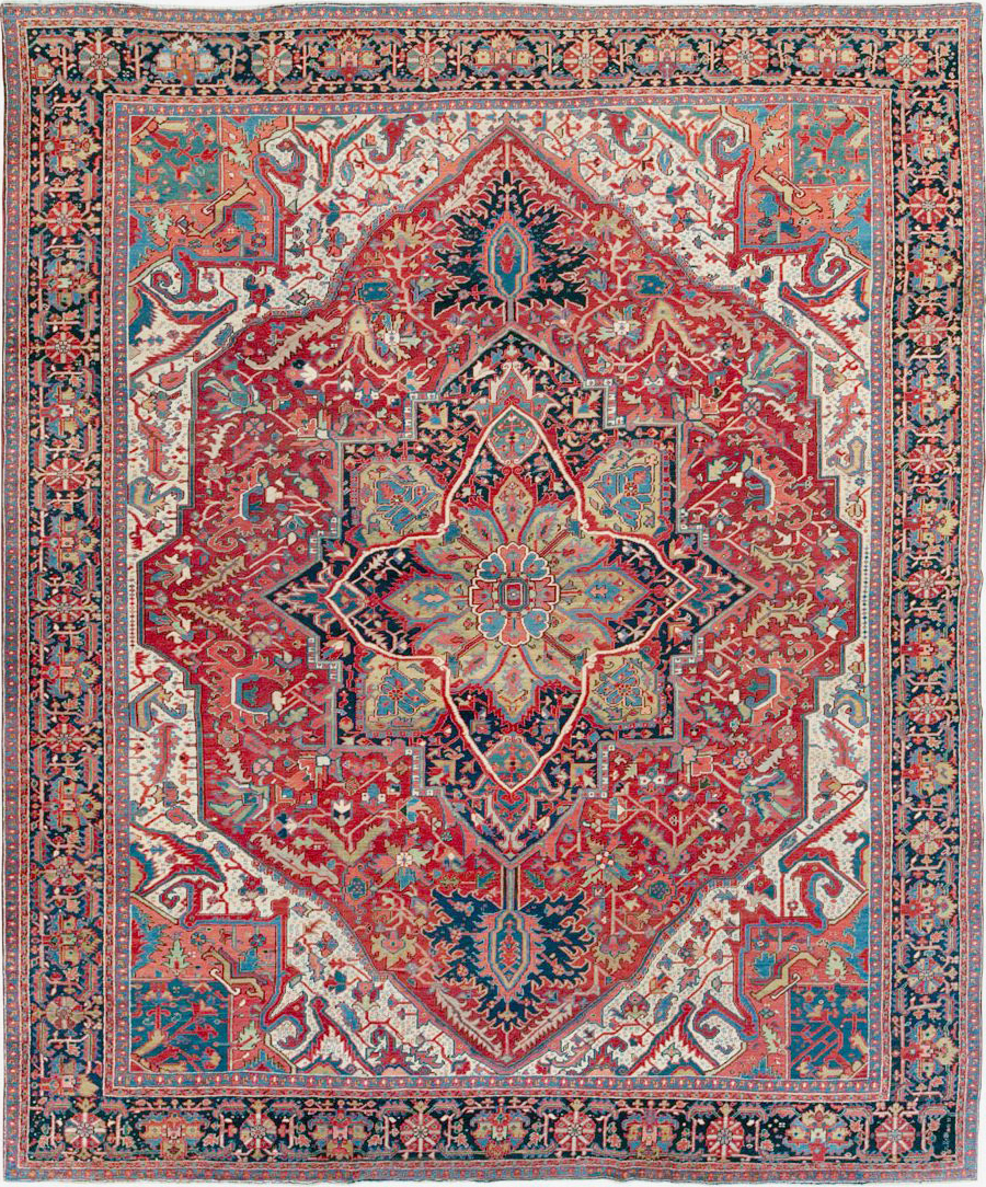 Antique Persian Heriz Carpet, No.27299 - Gsblank