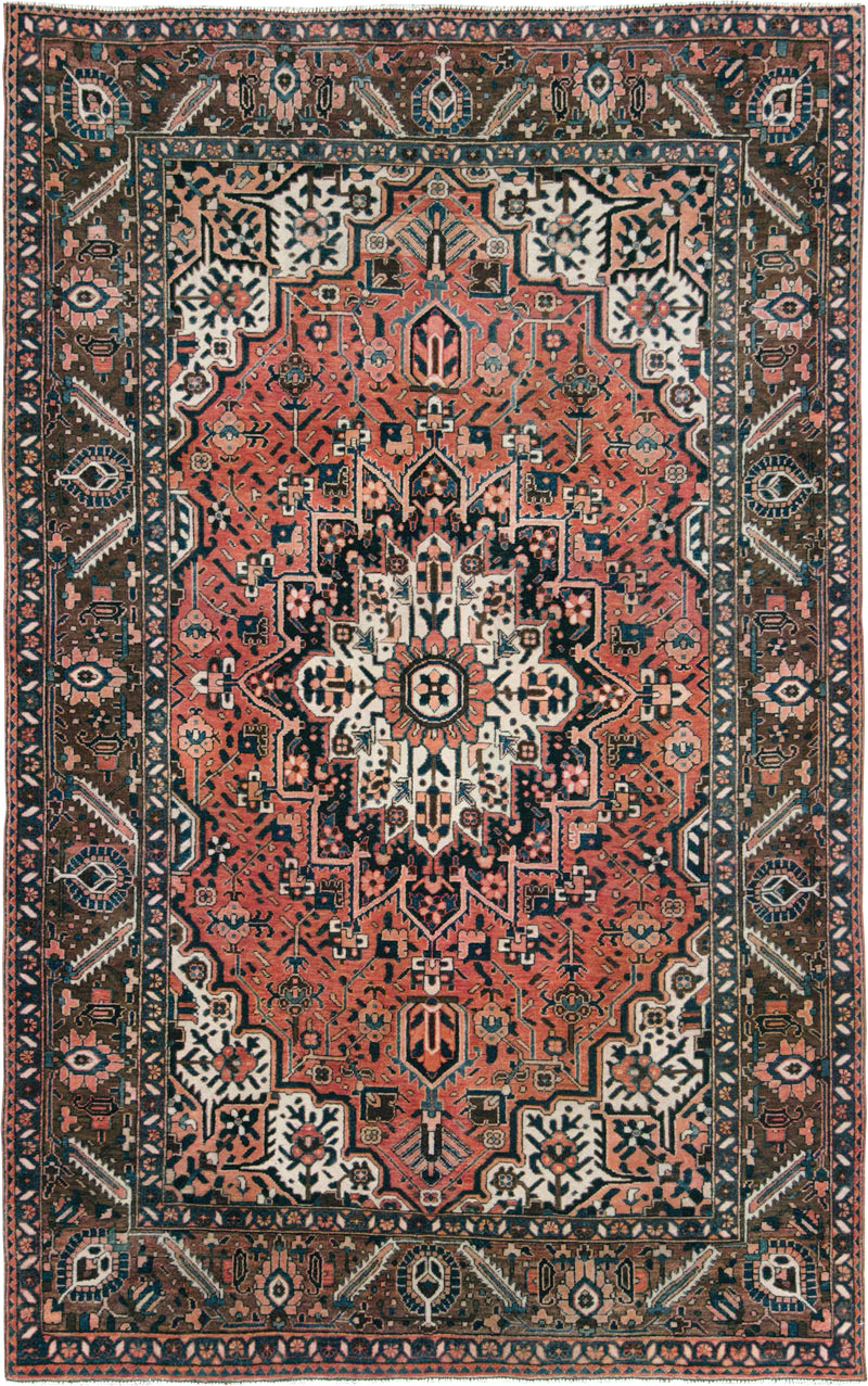 Vintage Persian Bakhtiari Accent Rug, No.27302 - Gsblank
