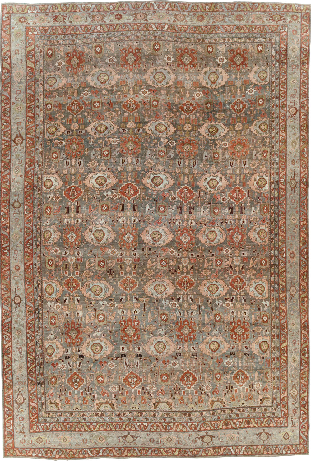 Antique Persian Bidjar Oversize Carpet, No.27310 - Gsblank