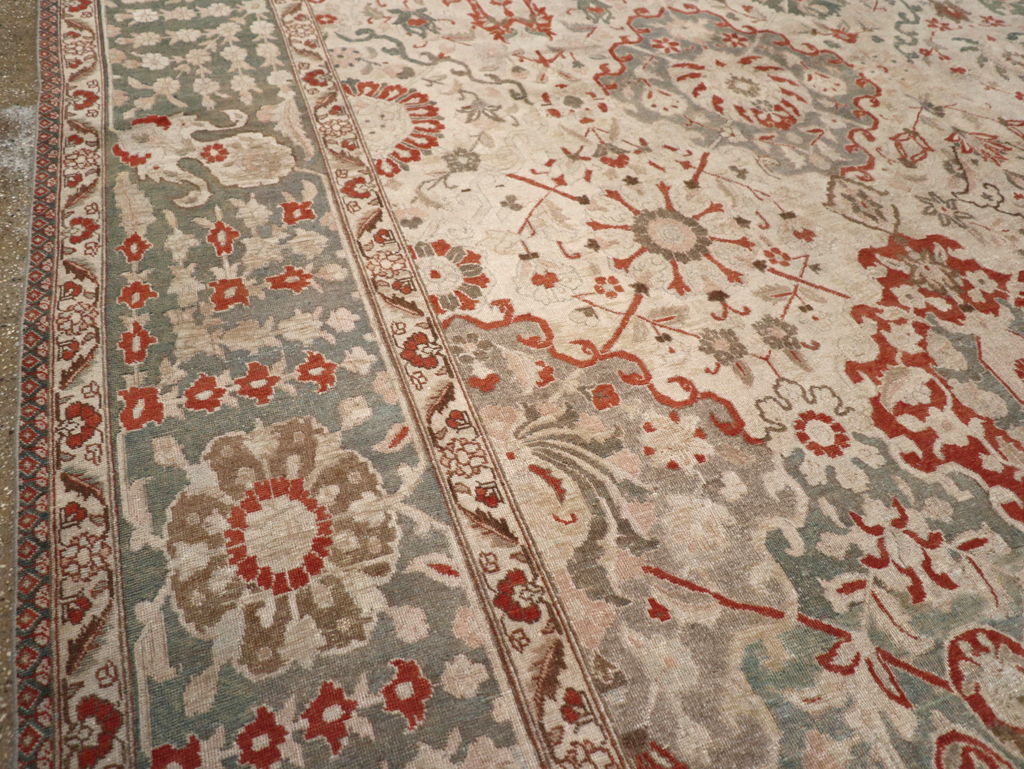 Vintage Persian Tabriz Room Size Carpet, No.27316 - Gsblank