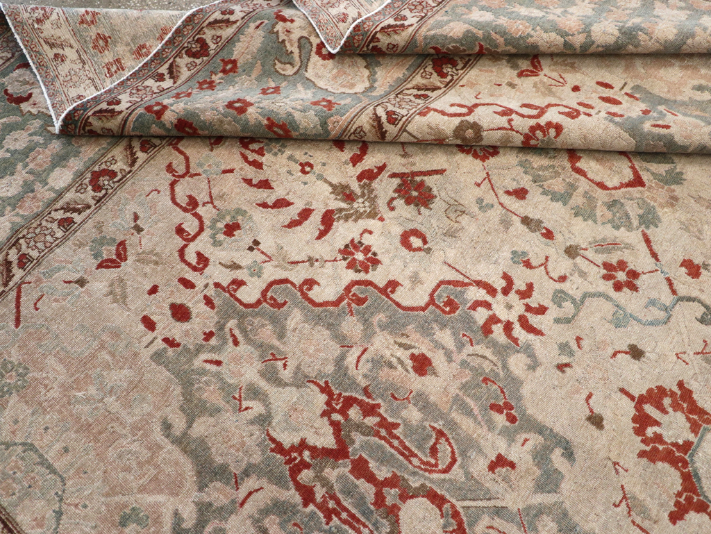 Vintage Persian Tabriz Room Size Carpet, No.27316 - Gsblank