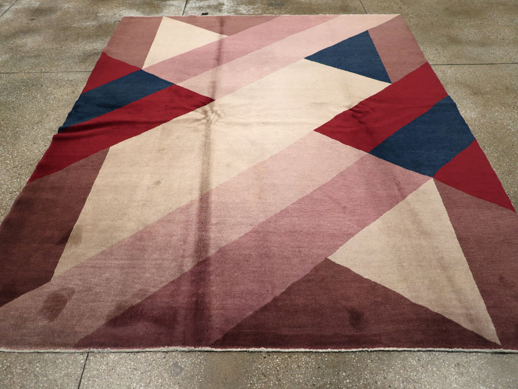 Vintage Chinese Art Deco Rug, No.27360 - Gsblank