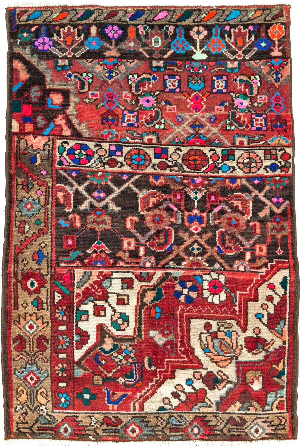 Vintage Persian Wagireh Hamdan Rug, No.27364 - Gsblank