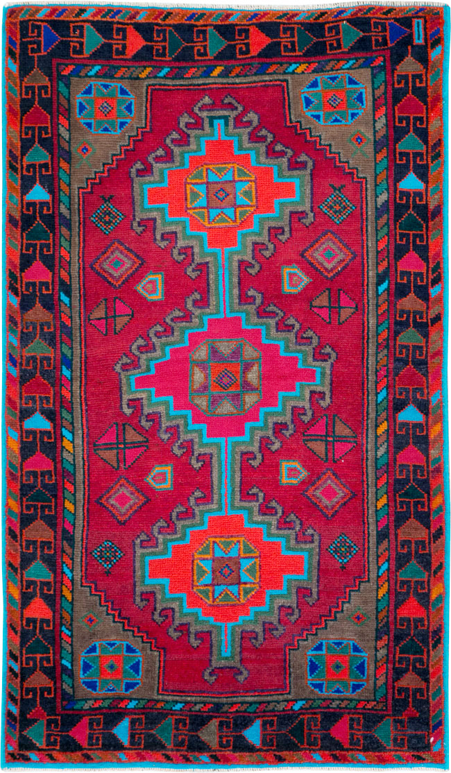 Vintage Persian Hamadan Rug, No.27370 - Gsblank