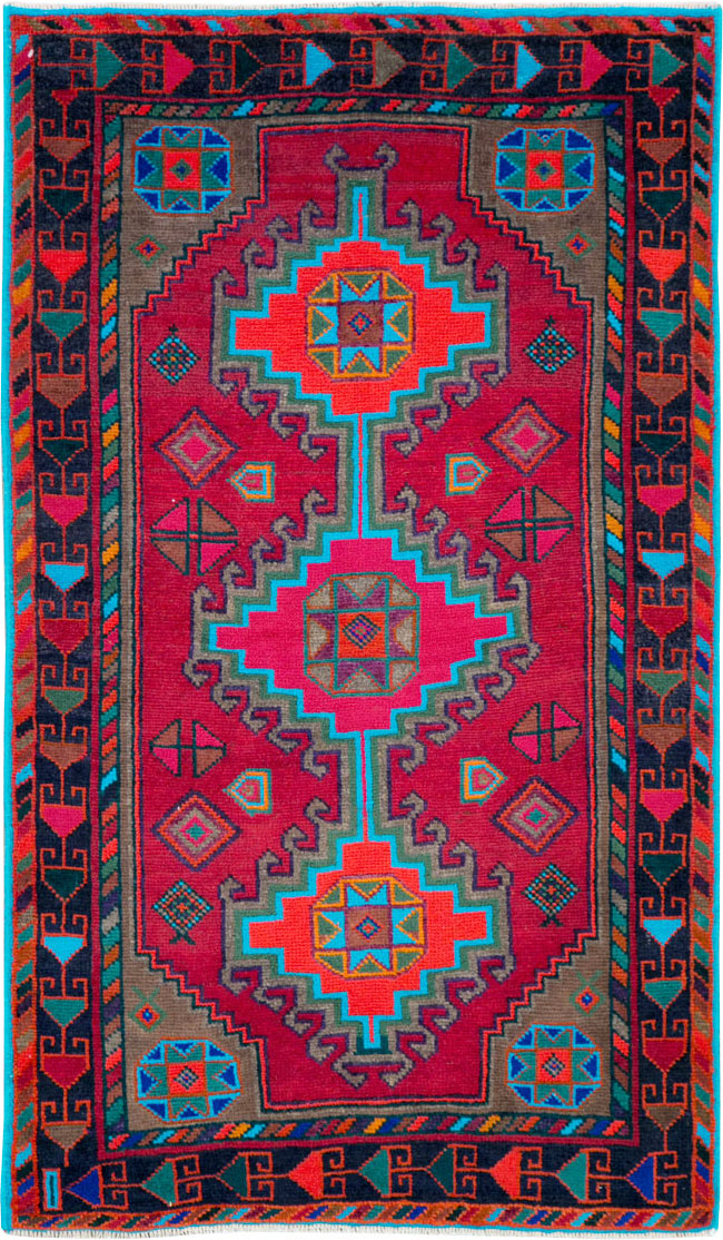 Vintage Persian Hamadan Rug, No.27370 - Gsblank
