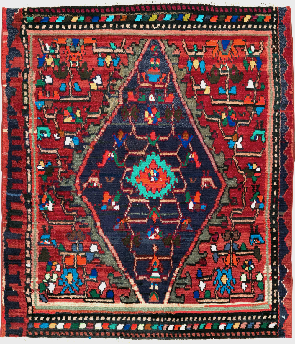 Vintage Persian Hamadan Rug, No.27375 - Gsblank