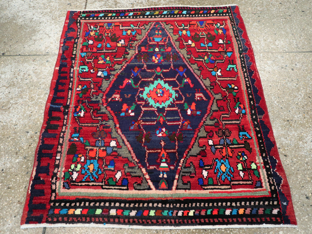 Vintage Persian Hamadan Rug, No.27375 - Gsblank